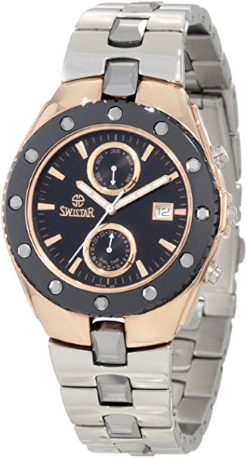 NEW Swistar 5655-2M Men's Swiss Quartz 